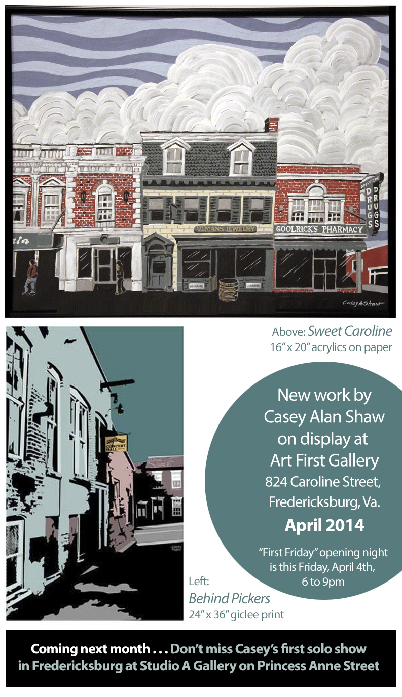 Latest paintings and prints by Casey Alan Shaw, April 2014